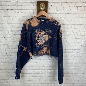 Indiana State Beached Crop Sweatshirt